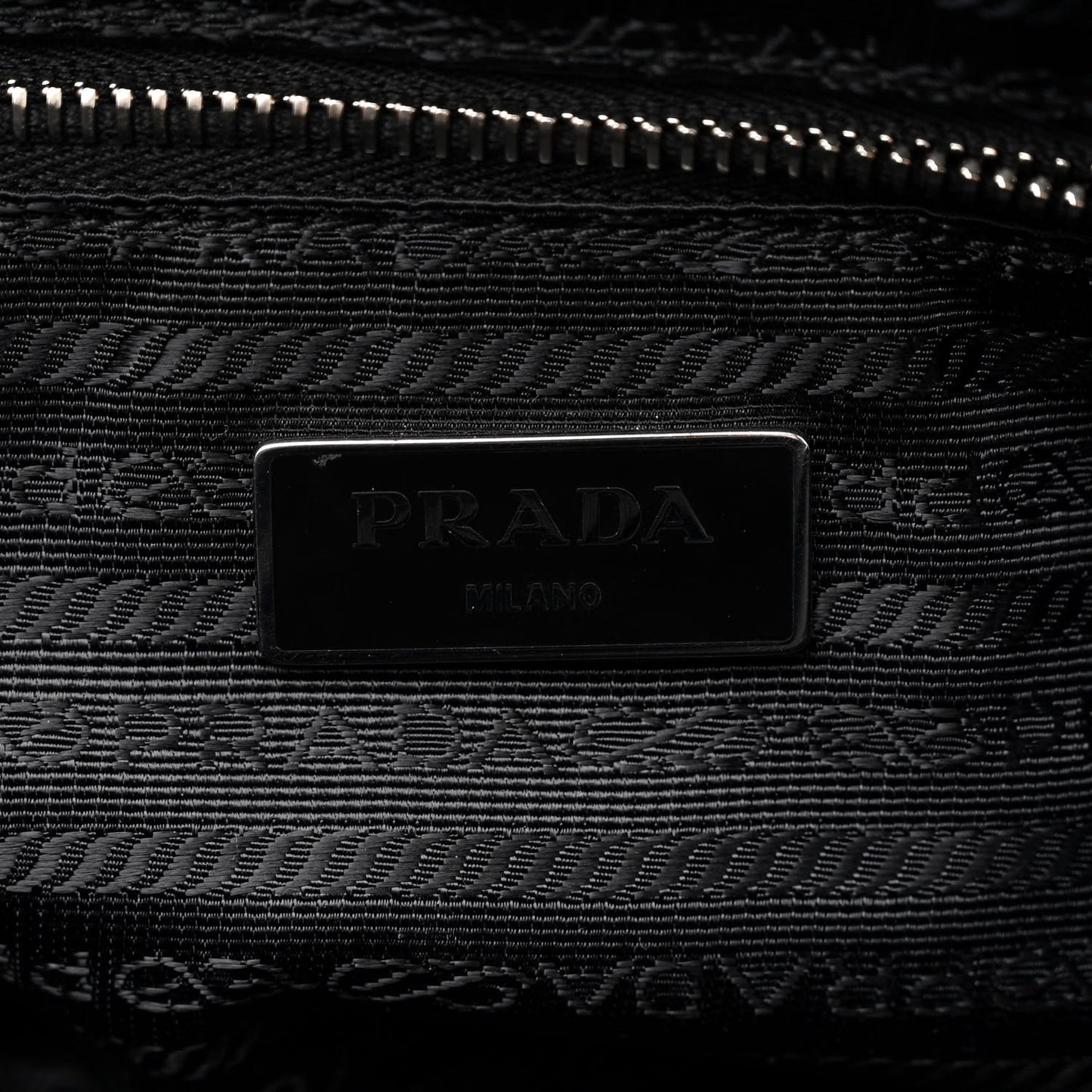 Nylon Tessuto Impuntu Quilted Shoulder Bag Black