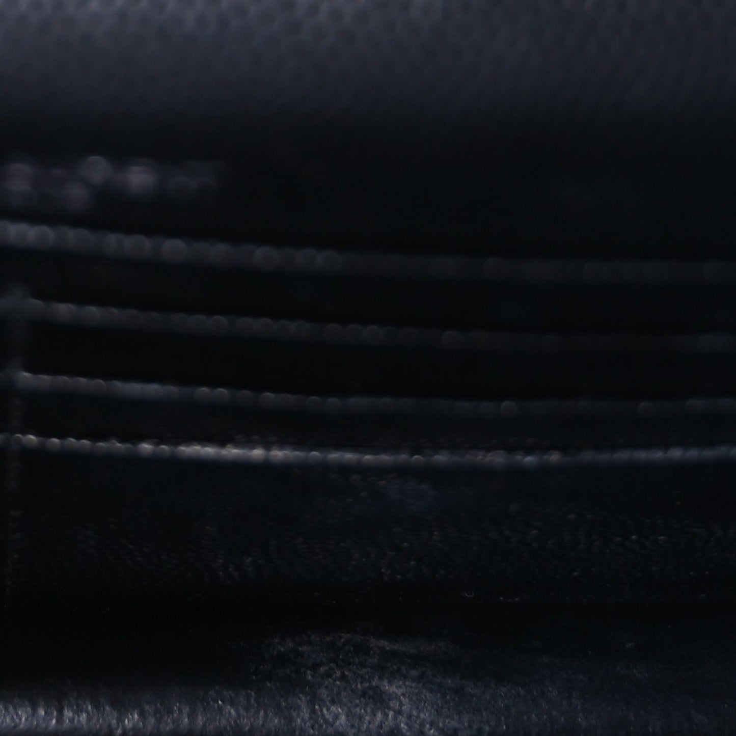 Grain De Poudre Matelasse Chevron Monogram Envelope Chain Wallet Black