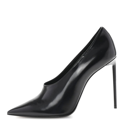 Saint Laurent Patent Calfskin Teddy High Vamp 105 Pumps 39 Black 1 of 7