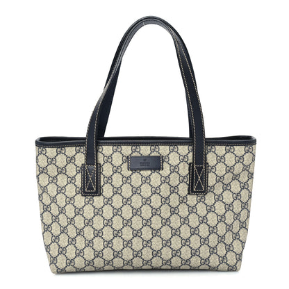 Gucci GG Supreme Monogram Medium Zippered Shopping Tote Navy 1 of 8