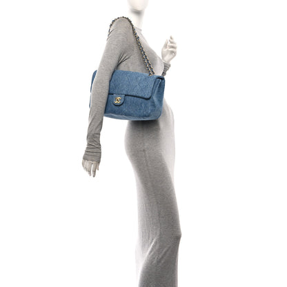 Chanel Denim Small Souplissimo Maxi Flap  Blue 2 of 10
