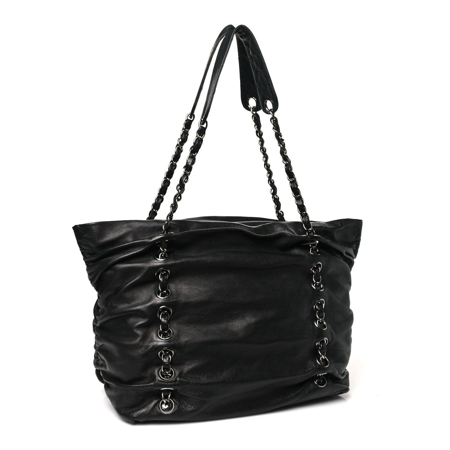 Lambskin Timeless Sharpei Chain Shoulder Bag Black