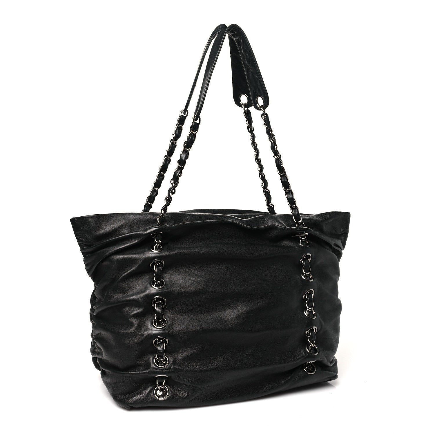 Chanel Lambskin Timeless Sharpei Chain Shoulder Bag Black 3 of 7