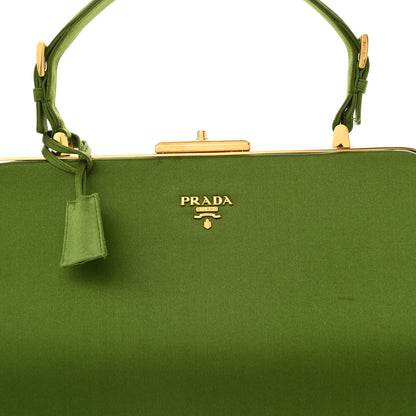 Prada Satin Framed Bag Felce 7 of 13