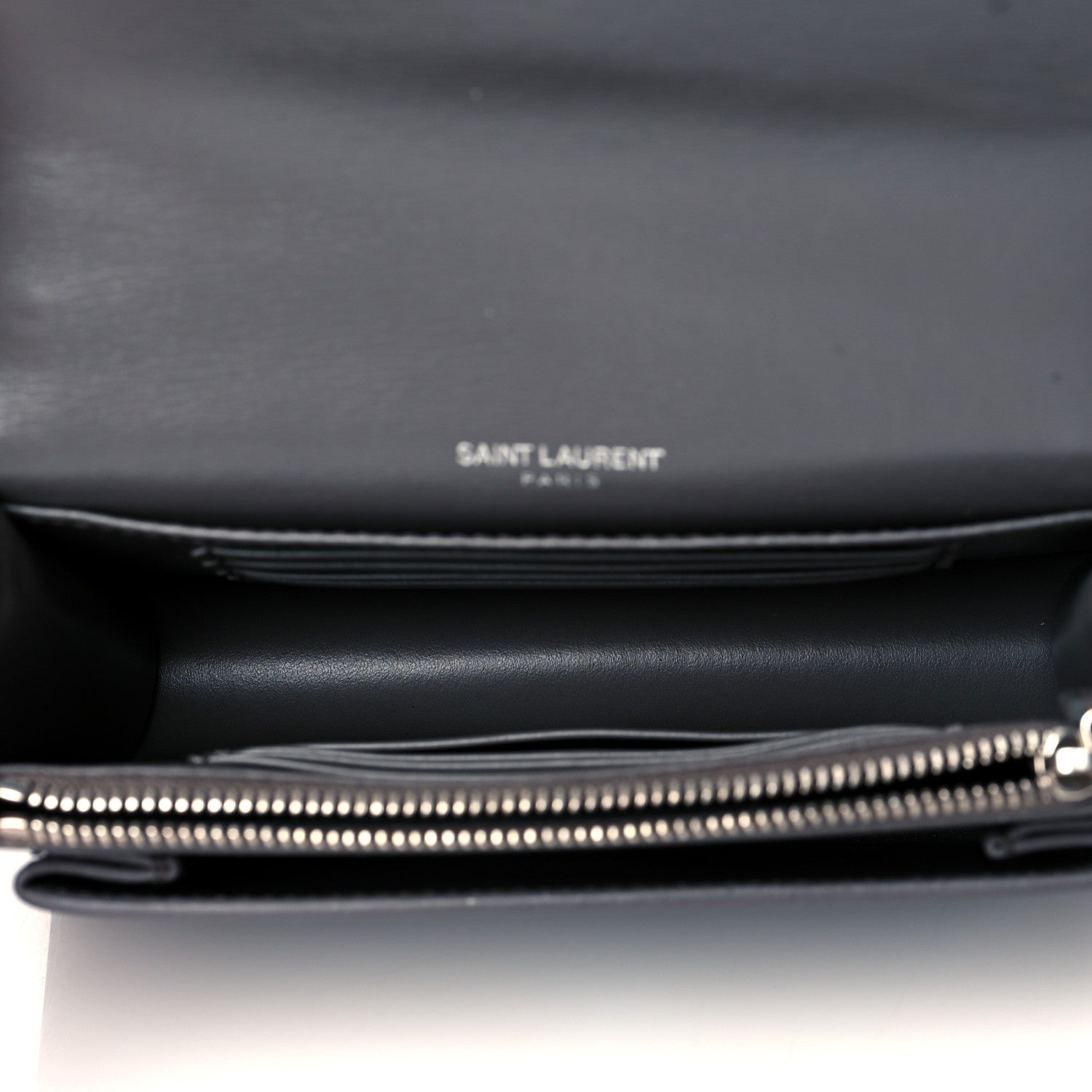 Saint Laurent Calfskin Monogram Sunset Chain Wallet Earth 5 of 9