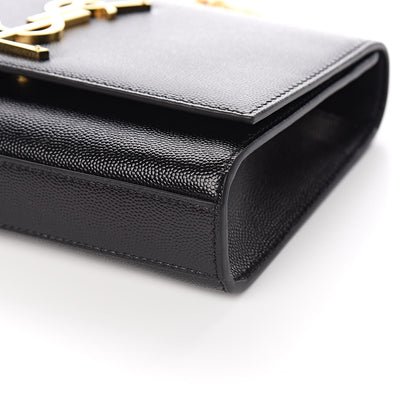 Saint Laurent Grain De Poudre Small Monogram Kate Satchel Black 8 of 9