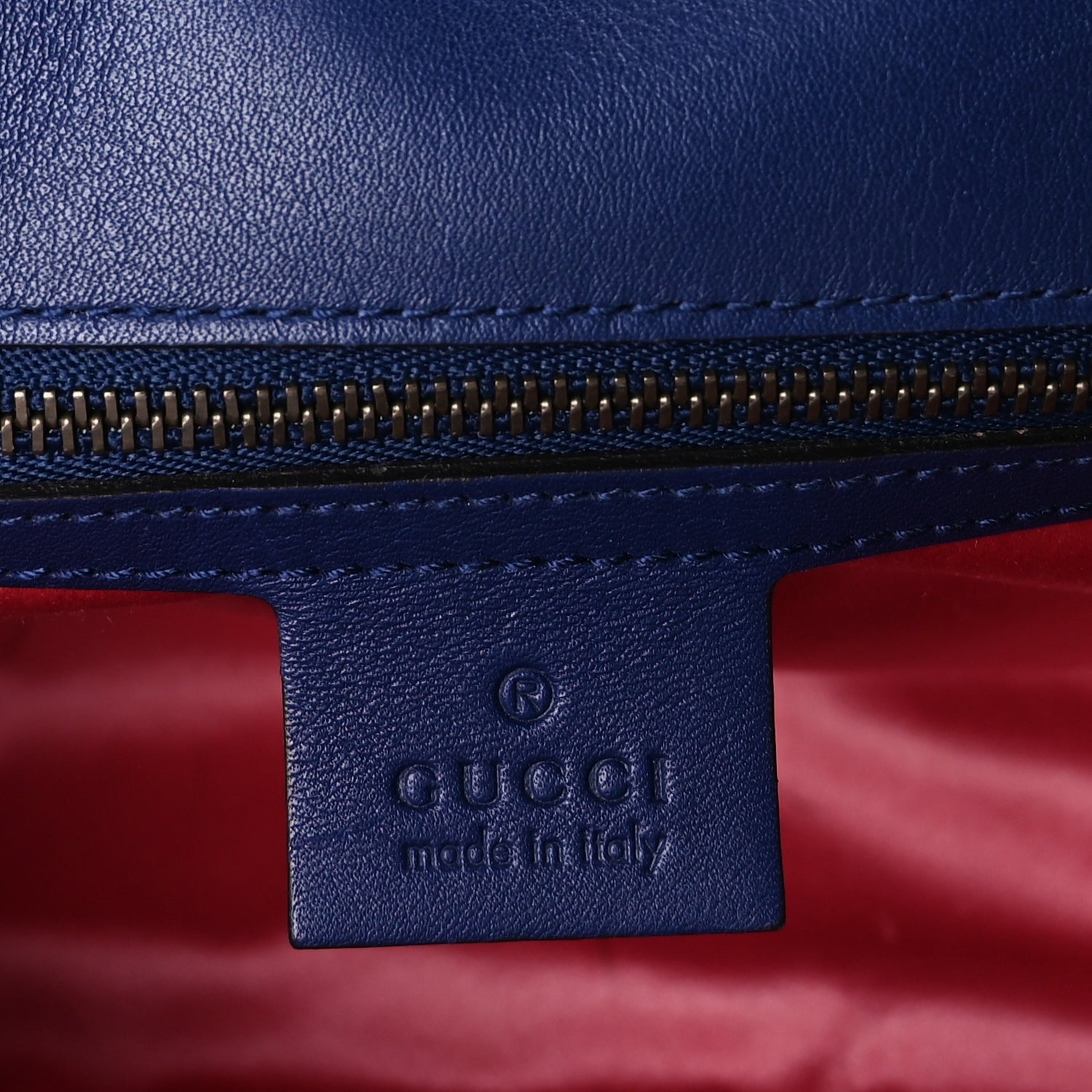 Gucci Velvet Matelasse Medium GG Marmont Shoulder Bag Cobalt Blue 5 of 7