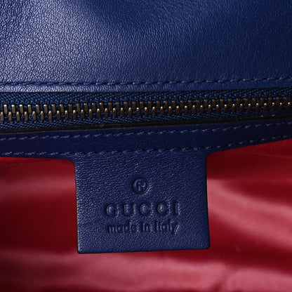 Gucci Velvet Matelasse Medium GG Marmont Shoulder Bag Cobalt Blue 5 of 7