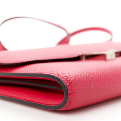 Hermes Epsom Alligator Constance Wallet To Go Rose Extreme Sable 9 of 14