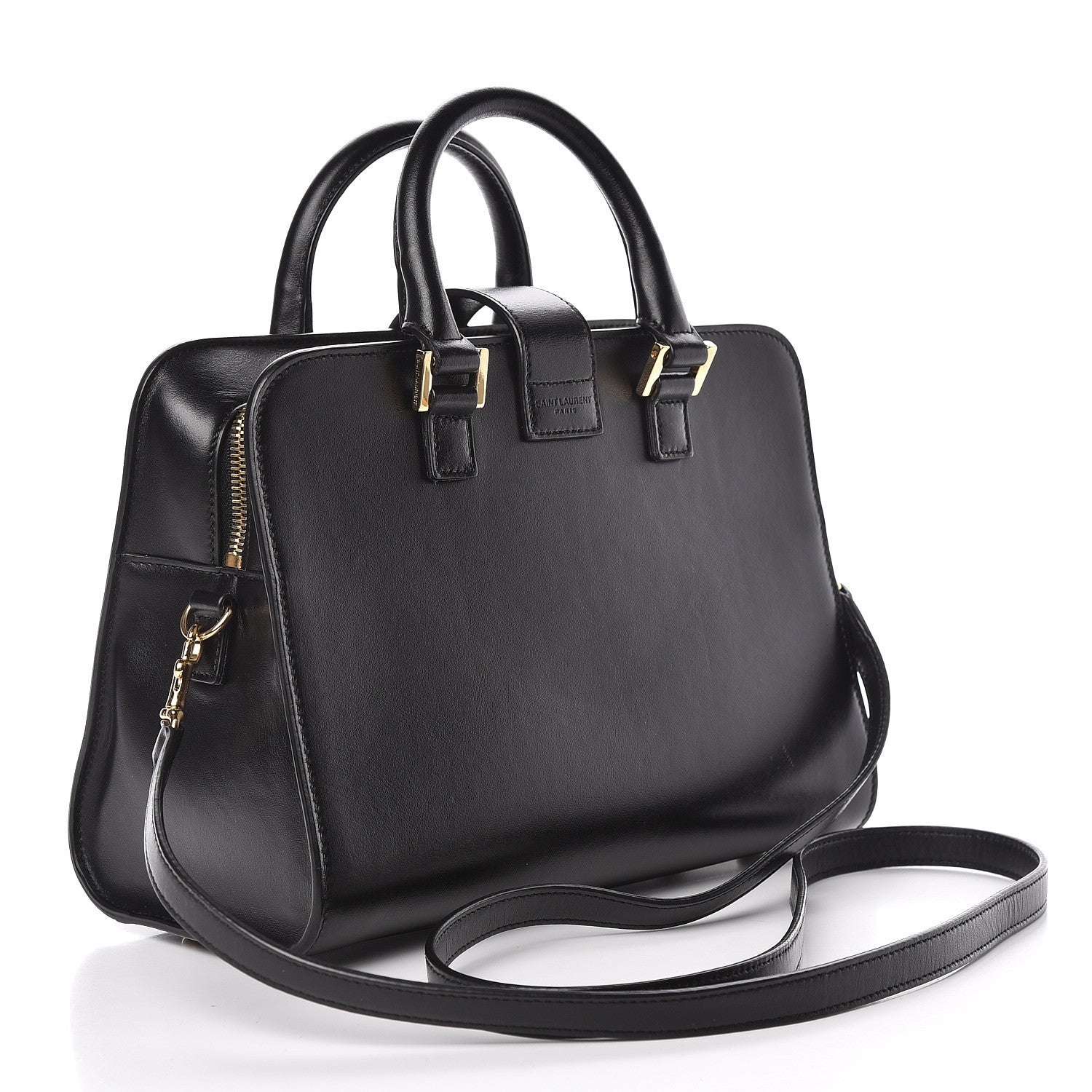 Saint Laurent Calfskin Monogram Baby Cabas Black 3 of 11