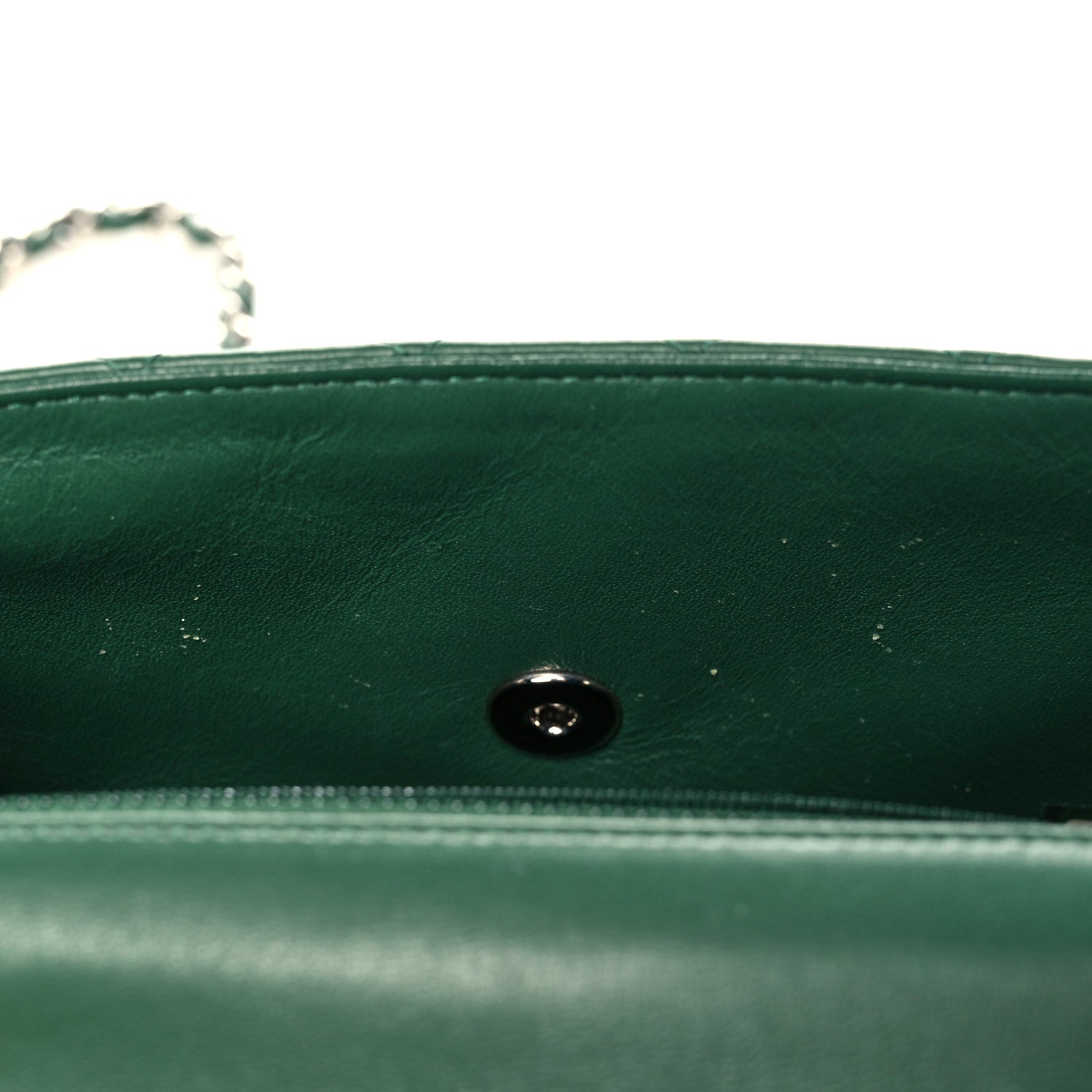 Chanel Lambskin Quilted Mini Rectangular Flap Green 9 of 9