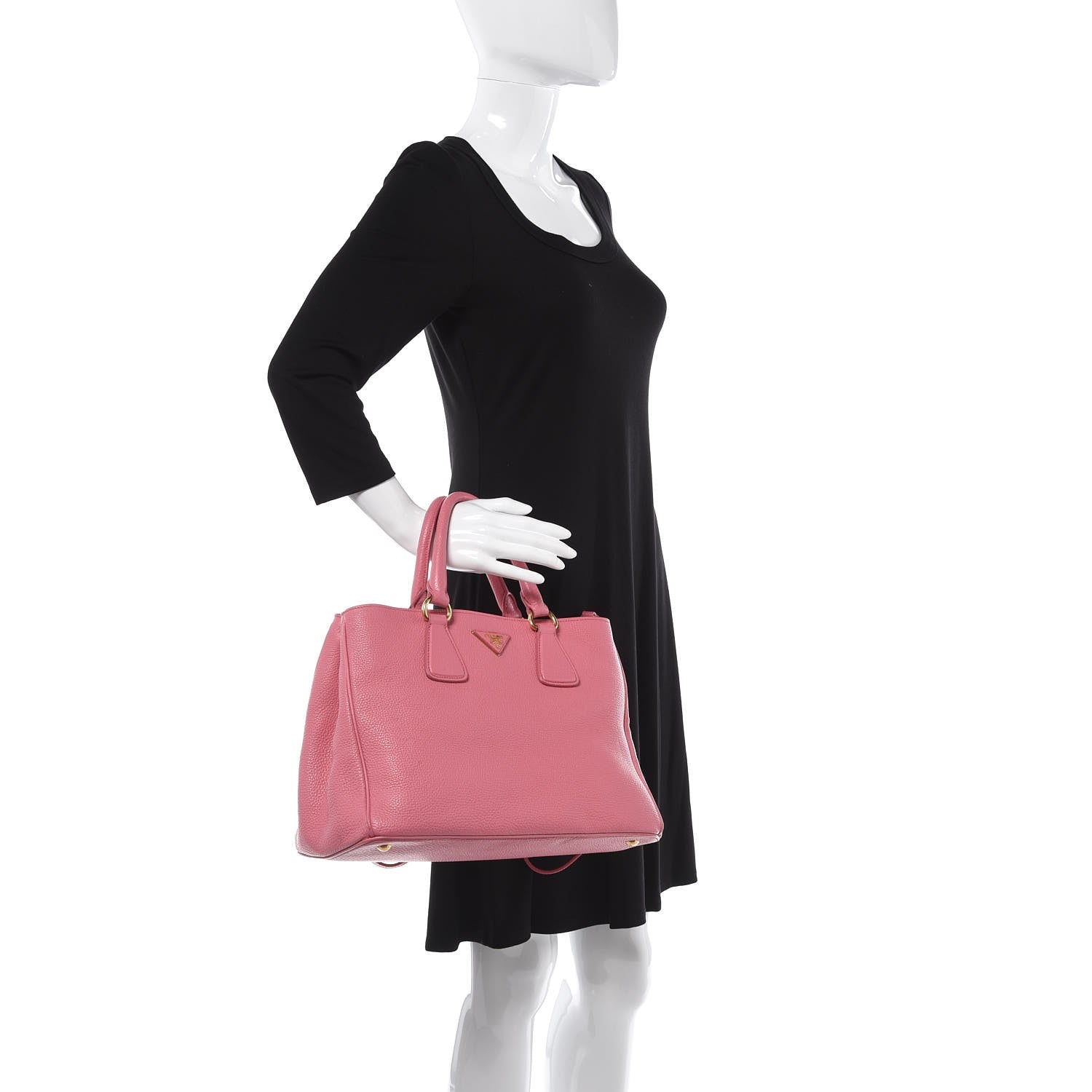 Prada Vitello Daino Tote Begonia 2 of 15