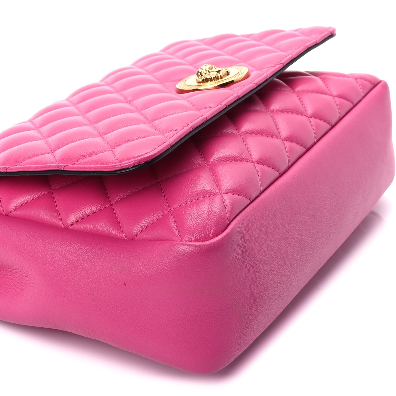 Versace Nappa Quilted Medusa Chain Crossbody  Pink 7 of 8