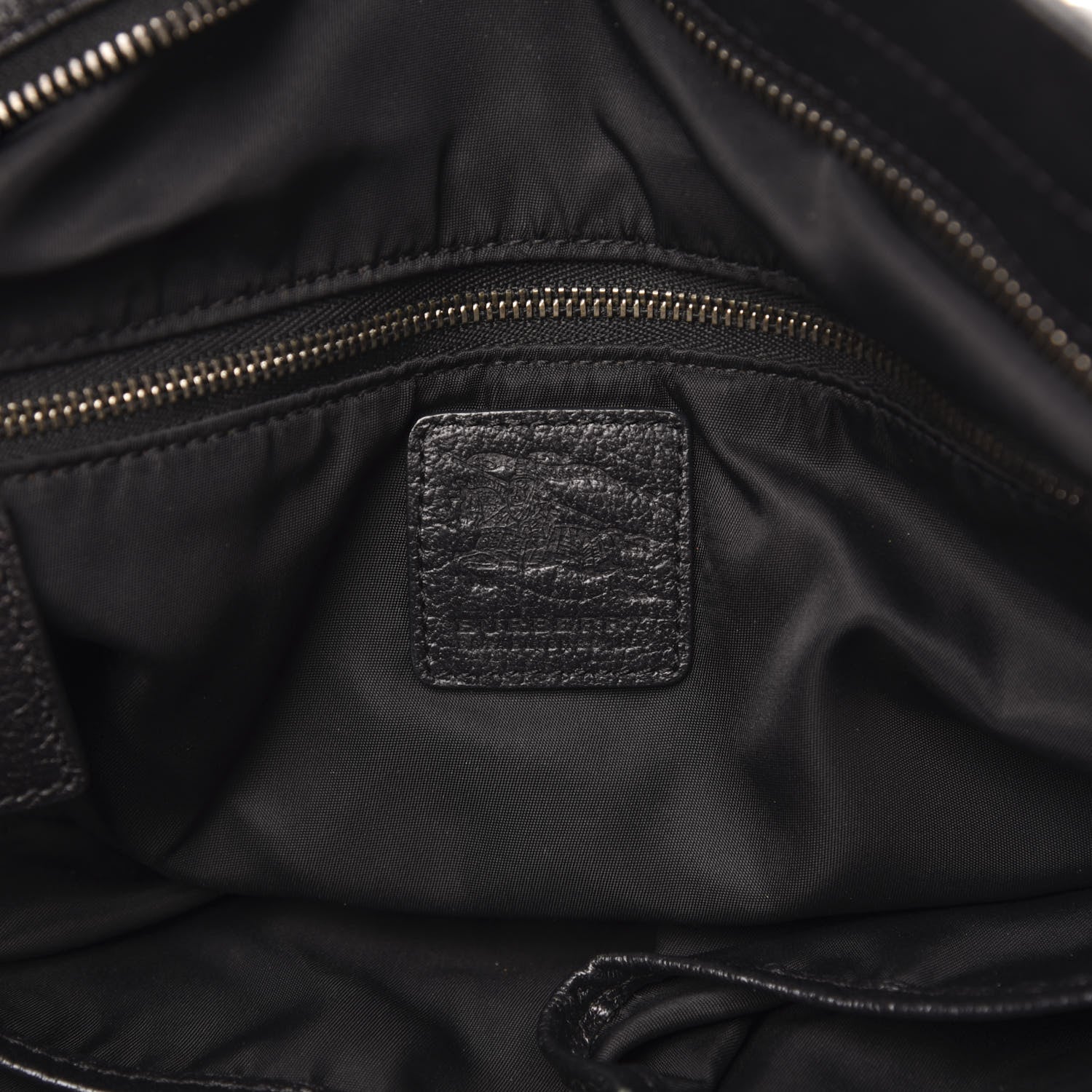 Burberry Nylon Tonal Check Torbitt Tote Black 6 of 16