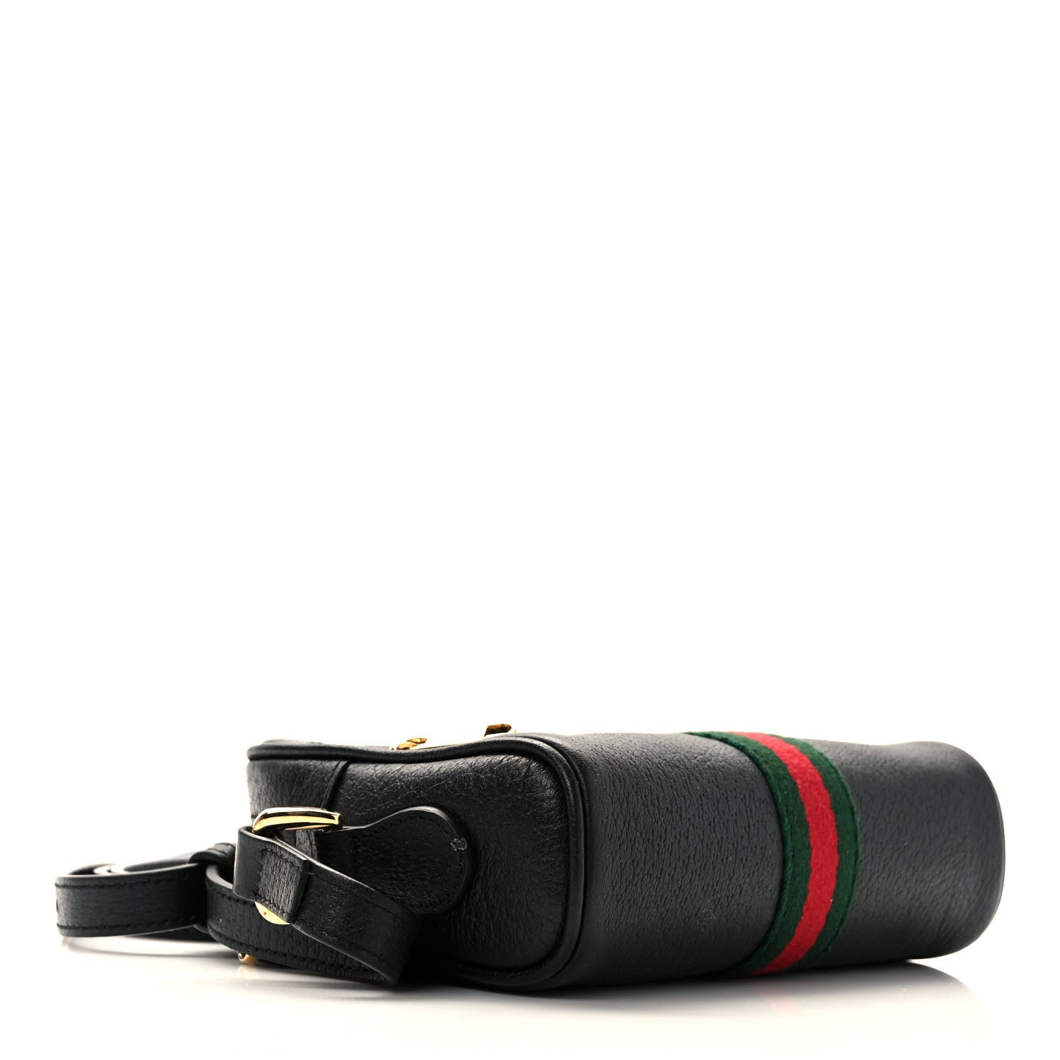 Gucci Calfskin Web Mini Ophidia Shoulder Bag Black 4 of 9