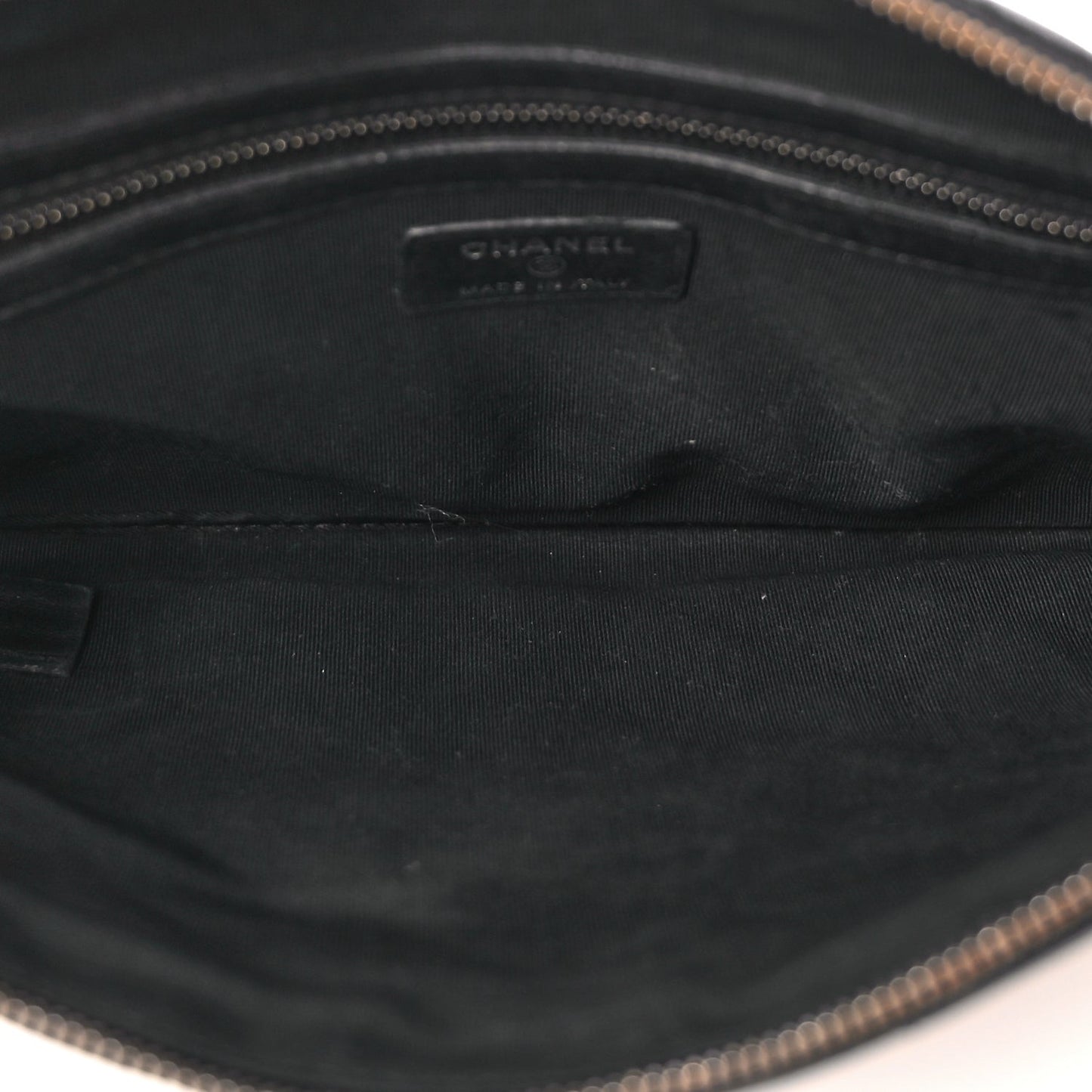 Lambskin Quilted Medium Cosmetic Case Black