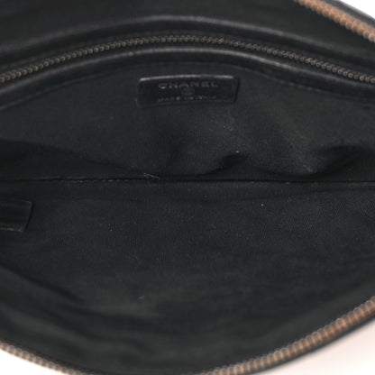 Chanel Lambskin Quilted Medium Cosmetic Case Black 9 of 11