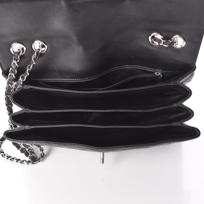 Chanel Lambskin Quilted Jumbo by 4 Flap Black 7 of 9