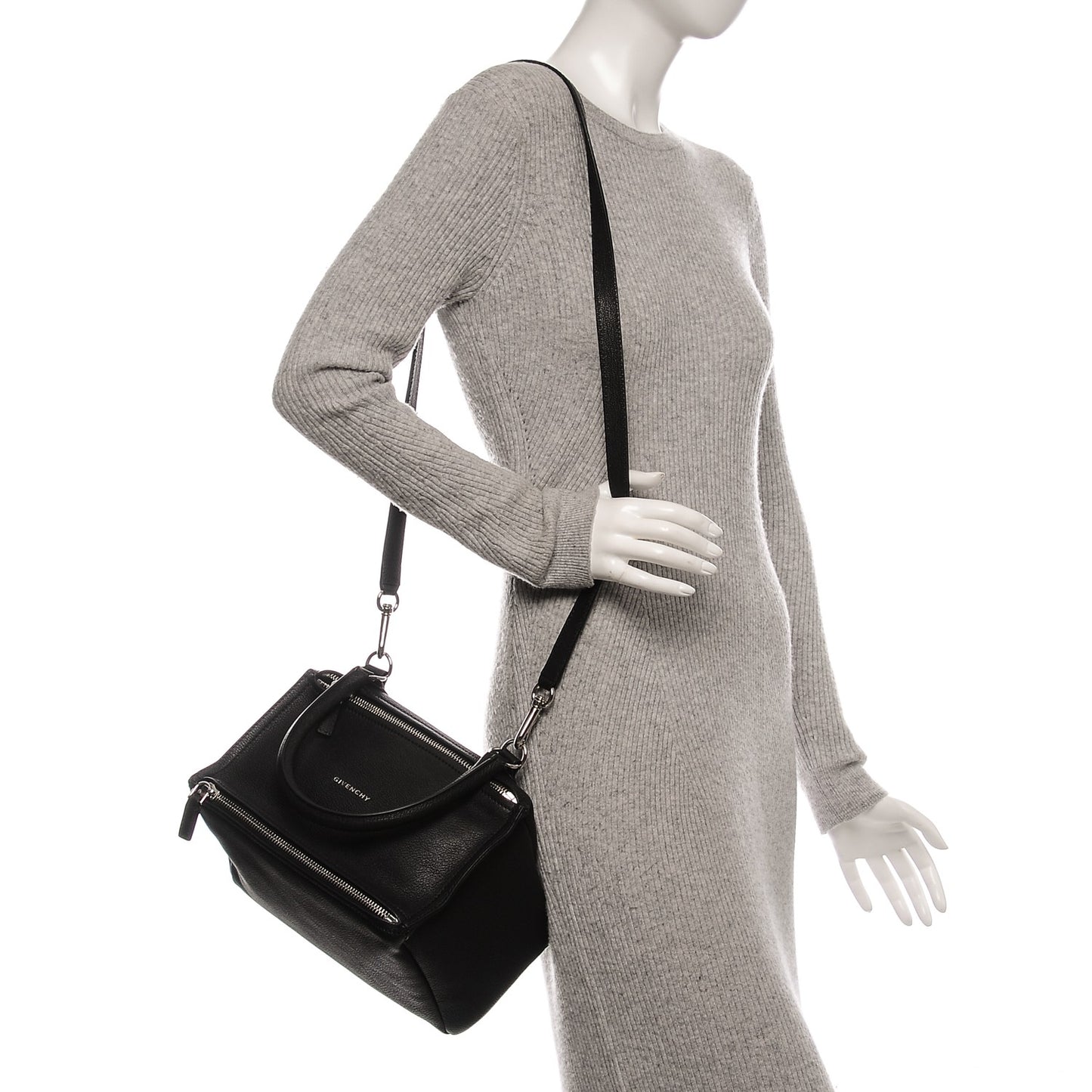 Sugar Goatskin Small Pandora Black