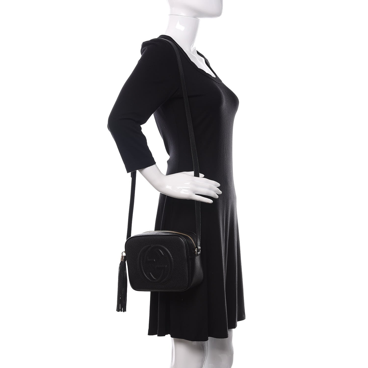 Gucci Pebbled Calfskin Small Soho Disco Bag Black 2 of 9