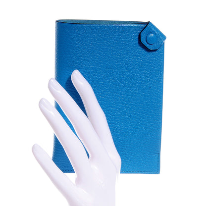 Hermes Chevre Mysore Tarmac Passport Holder PM Turquoise 2 of 7