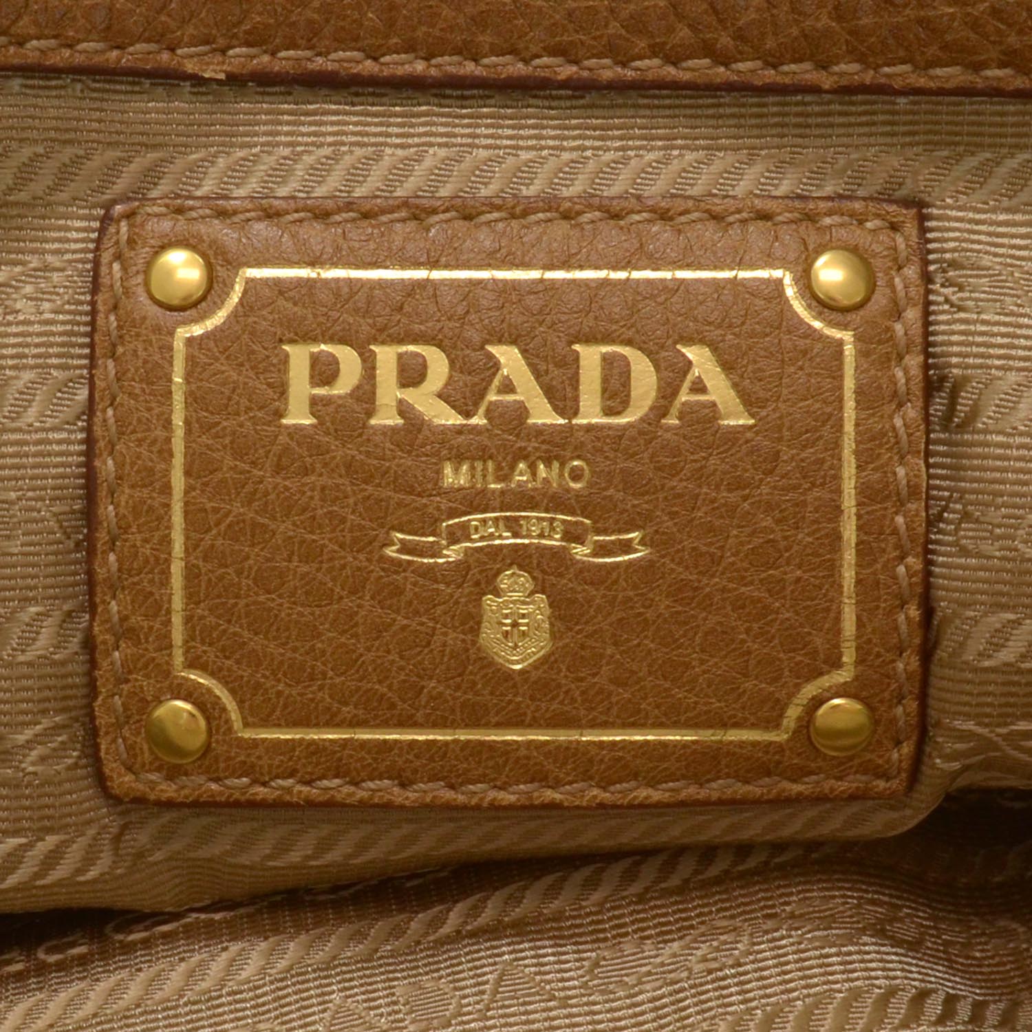 Prada Cervo Antik Dome Satchel Naturale 6 of 8