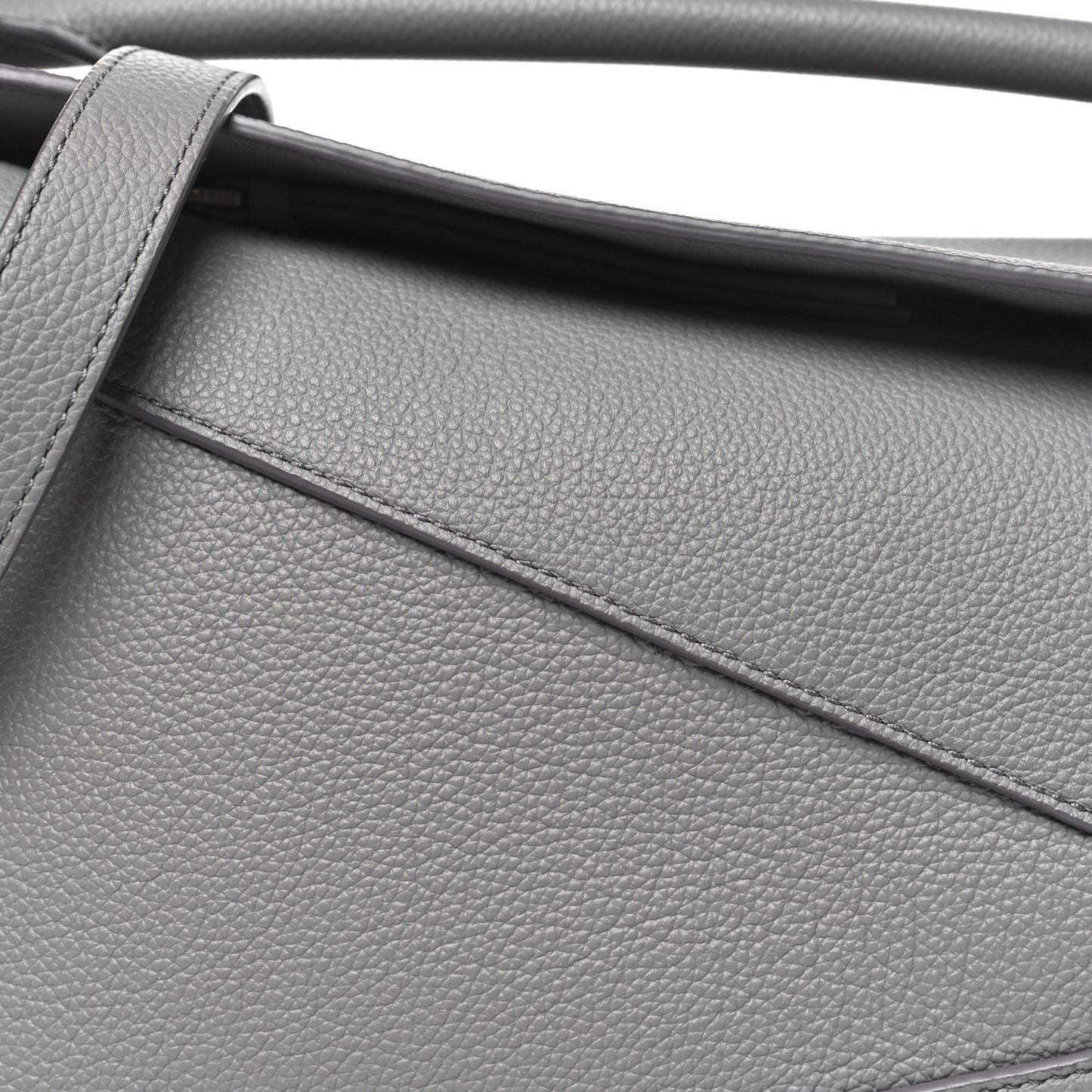 Soft Grained Calfskin Small Puzzle Edge Bag Pearl Grey