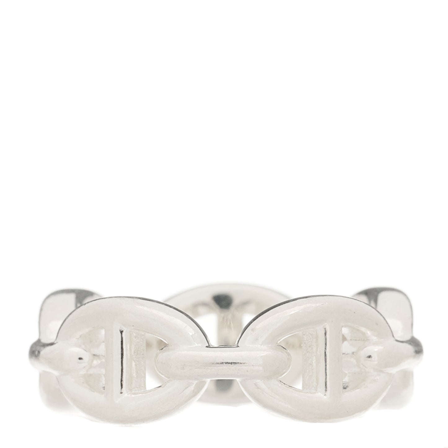 Sterling Silver PM Chaine d'Ancre Enchainee Band Ring 53 6.25