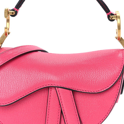 Christian Dior Goatskin Micro Saddle Bag Pink 6 of 7
