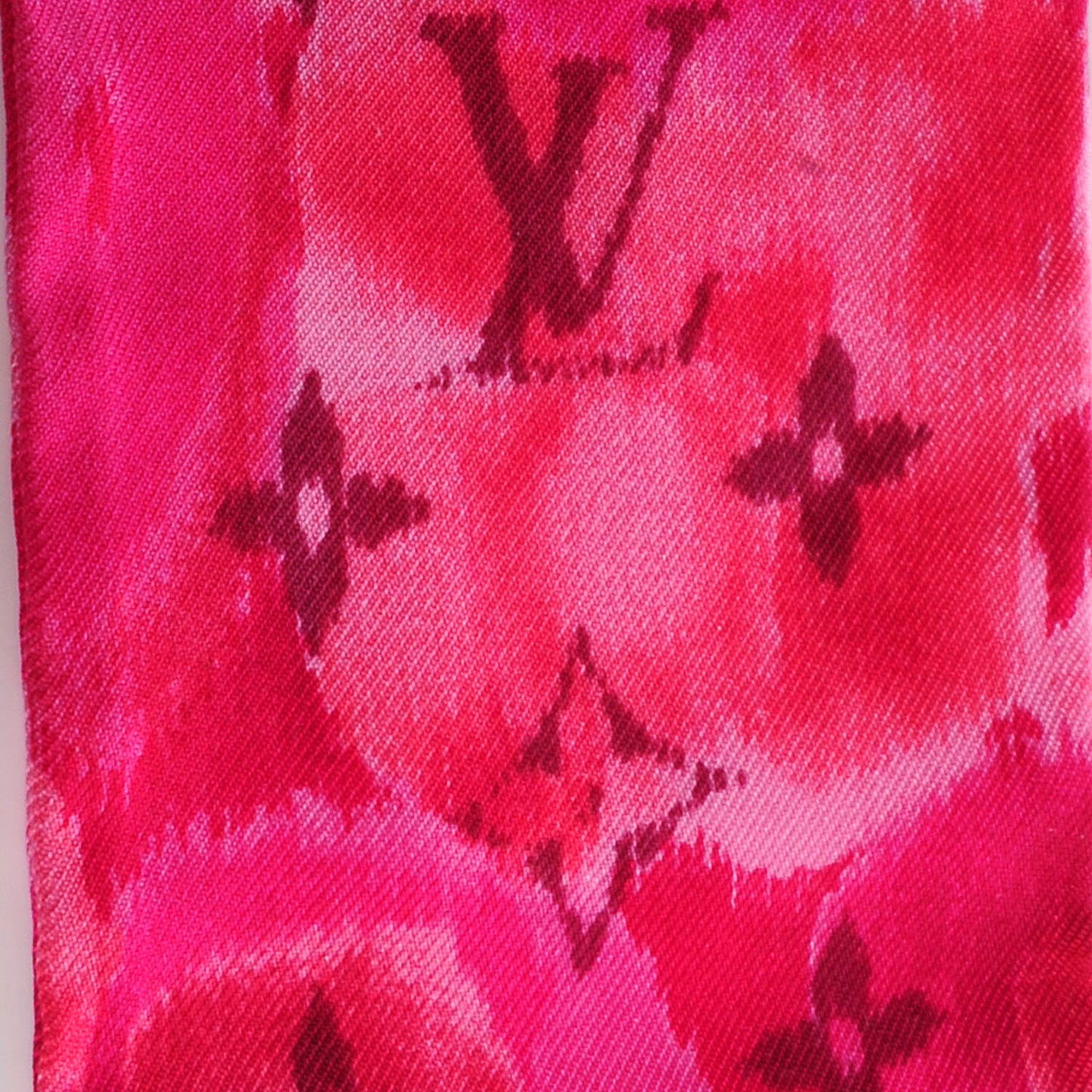Silk Monogram Ikat Summer Bandeau Rose Indien