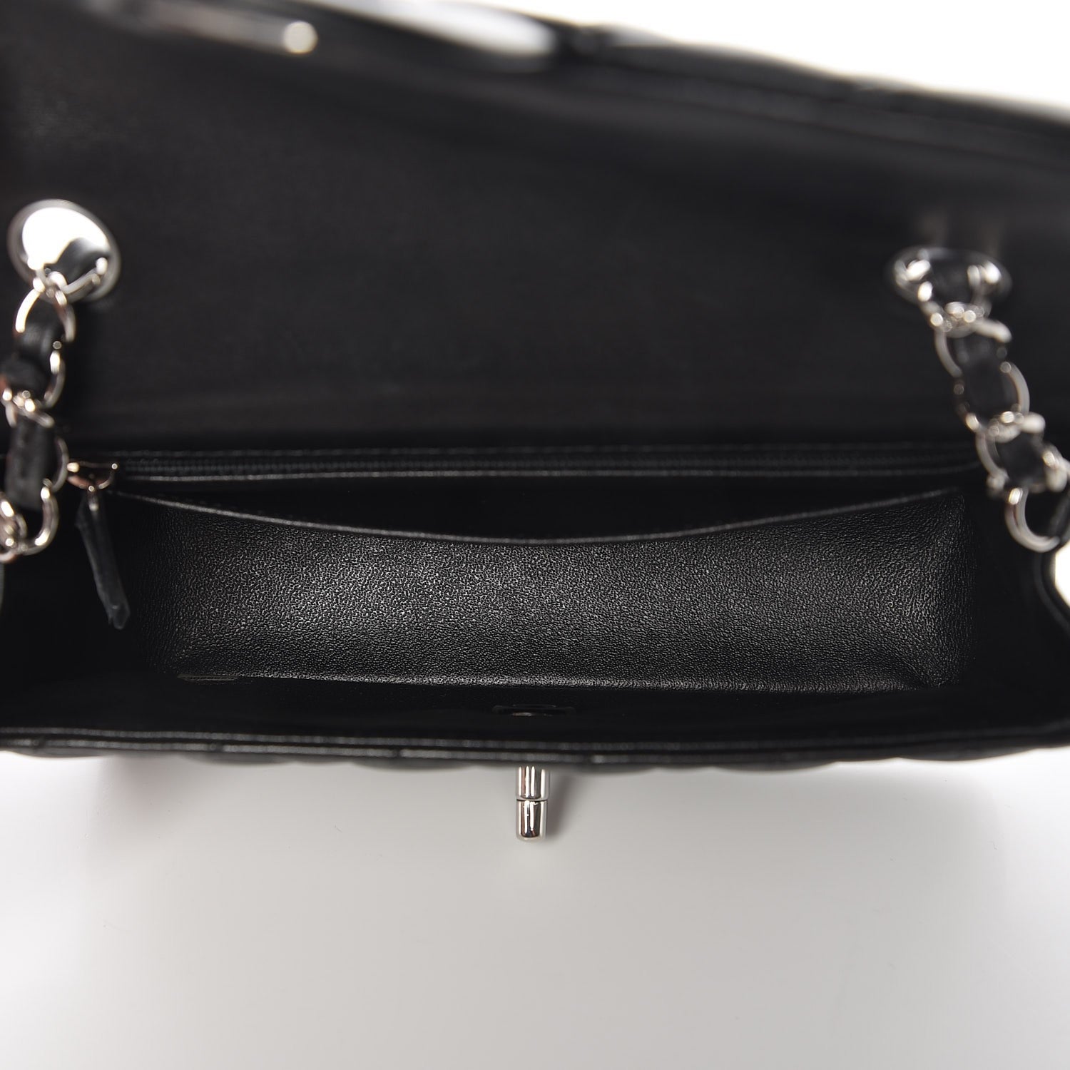 Chanel Lambskin Quilted Mini Rectangular Flap Black 5 of 8