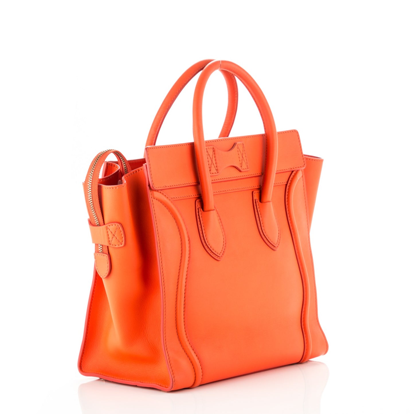 Smooth Calfskin Mini Luggage Bright Orange