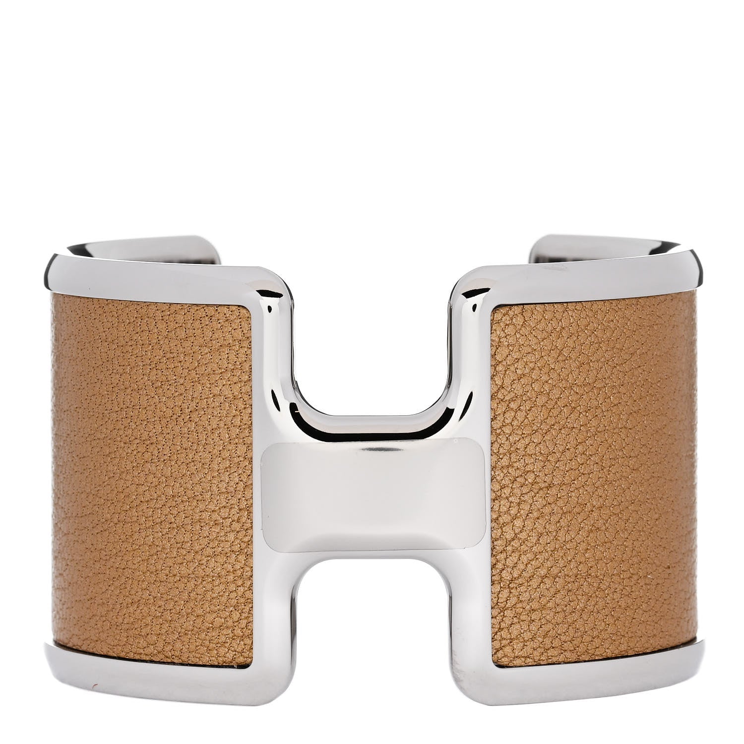 Hermes Metallic Chevre Chamkilight Olympe Cuff Bracelet Dore 1 of 6