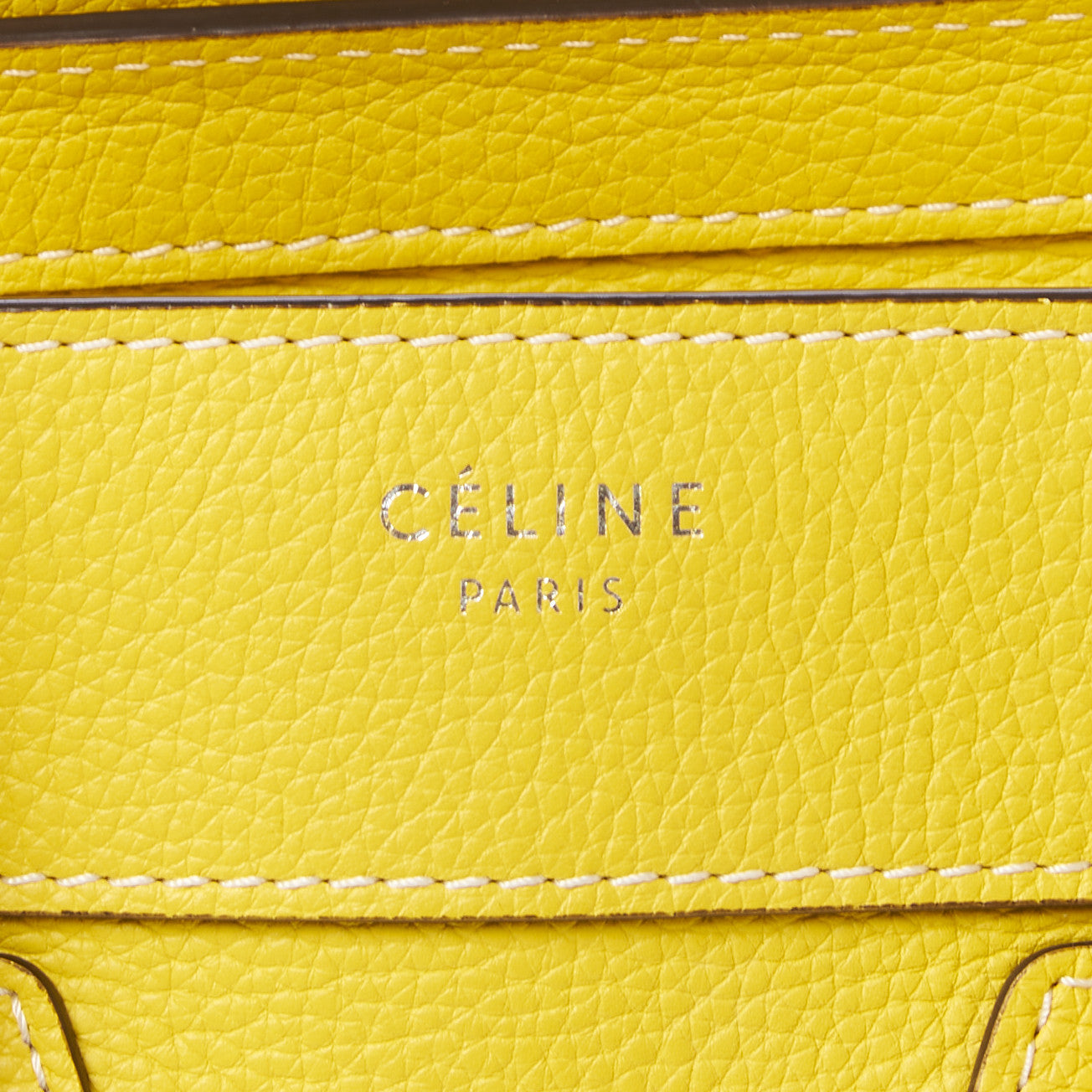Drummed Calfskin Micro Luggage Citron