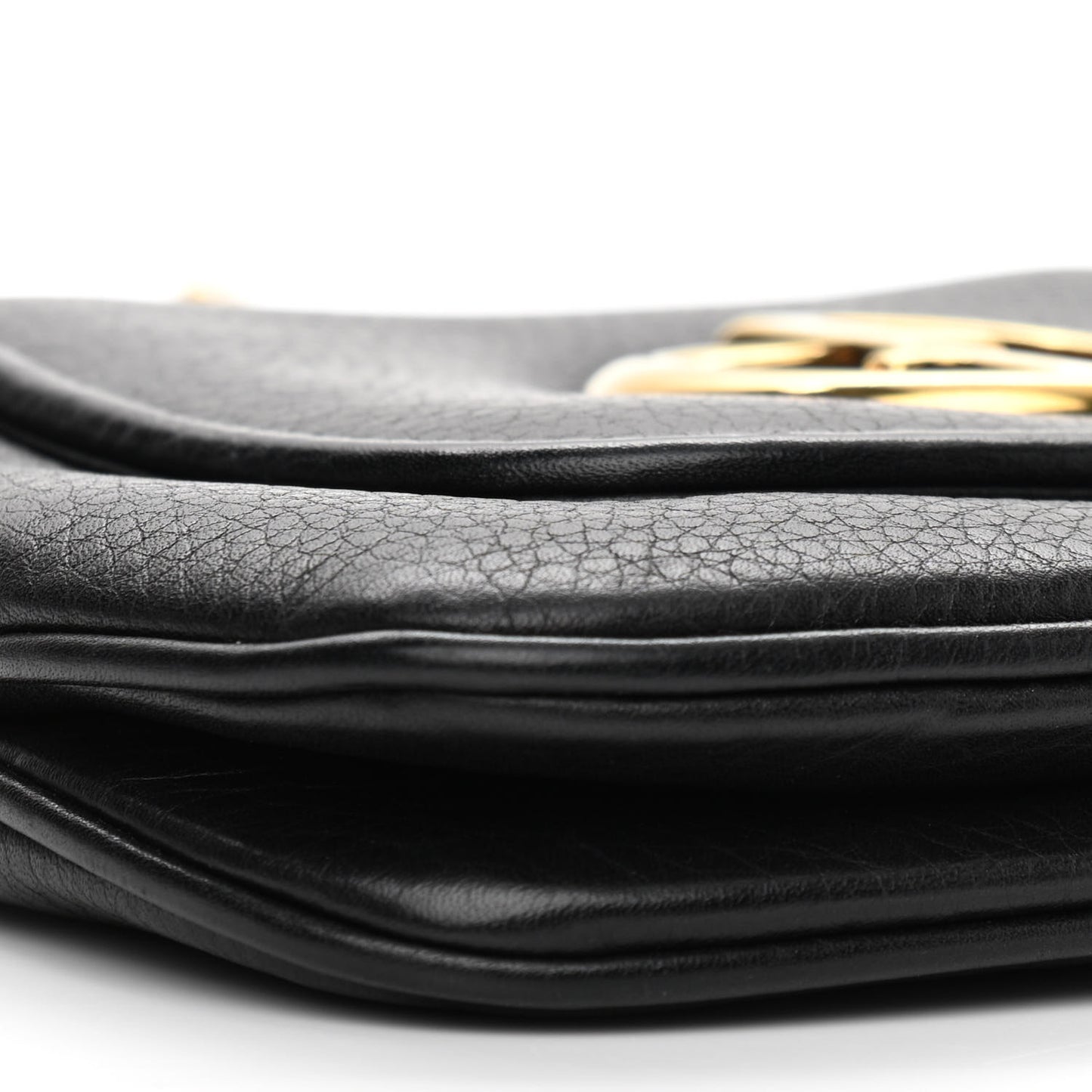 Pebbled Calfskin Small 1973 Chain Shoulder Bag Black