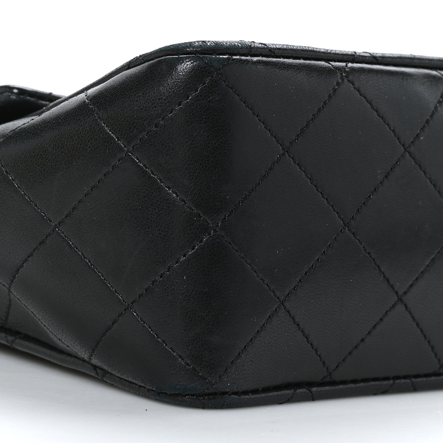 Lambskin Quilted XL Jumbo Single Flap Black