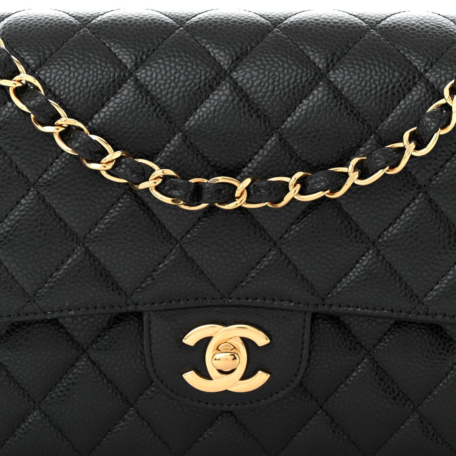 Chanel Caviar Quilted Medium Double Flap Black 8 of 11