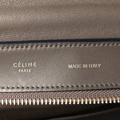 Celine Crocodile Embossed Calfskin Suede Medium Trapeze Taupe 5 of 8