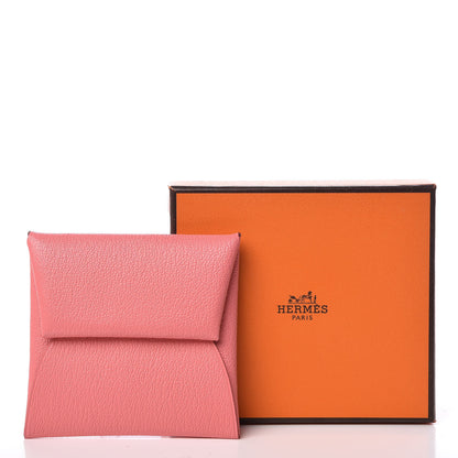 Hermes Chevre Mysore Bastia Coin Purse Rose Ete 8 of 8
