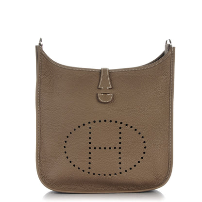 Hermes Taurillon Clemence Evelyne III PM Etoupe 1 of 7