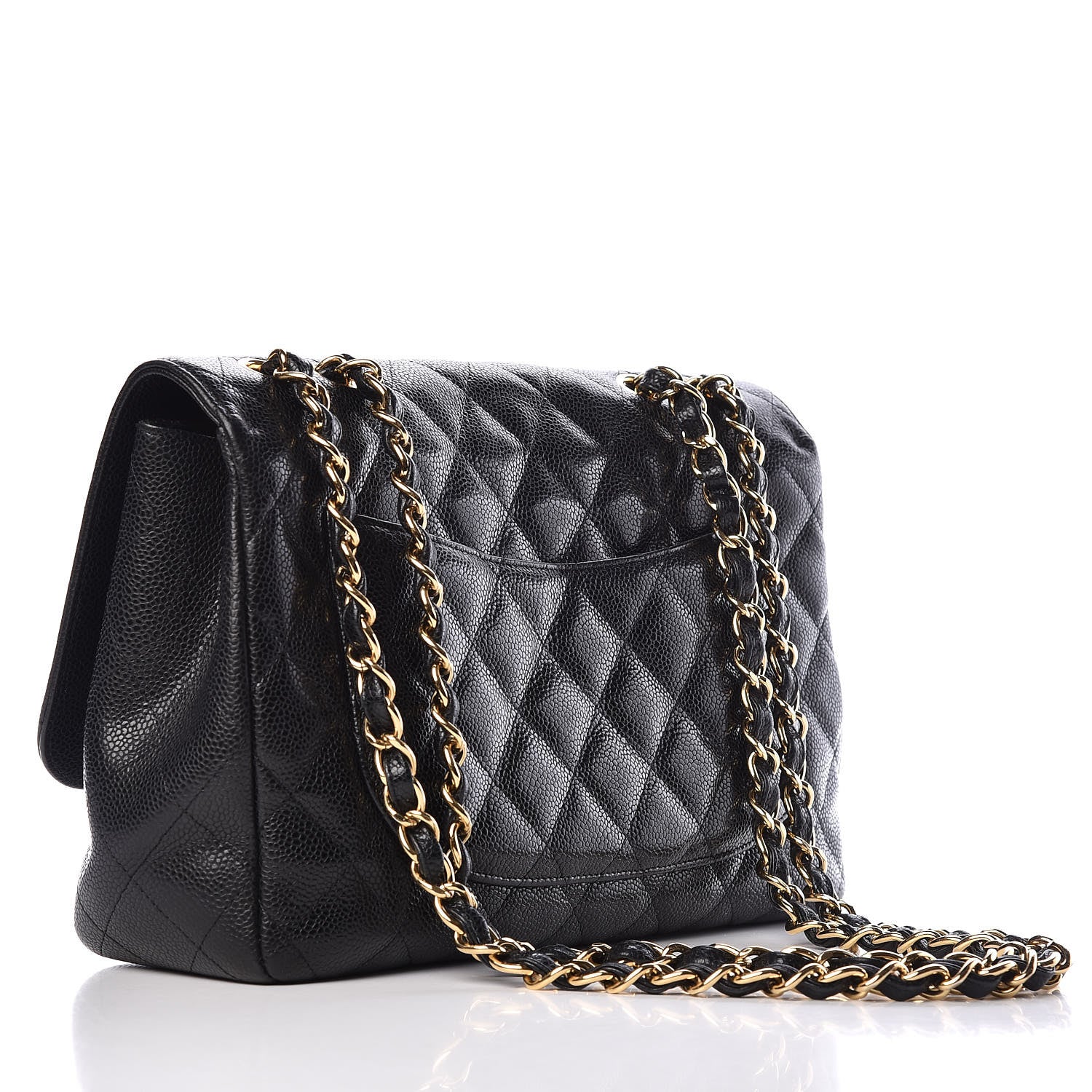 Chanel Caviar Quilted Jumbo Single Flap Black 3 of 9