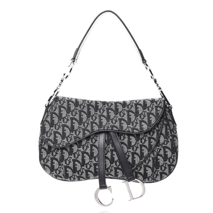 Christian Dior Monogram Double Saddle Bag Black 1 of 7