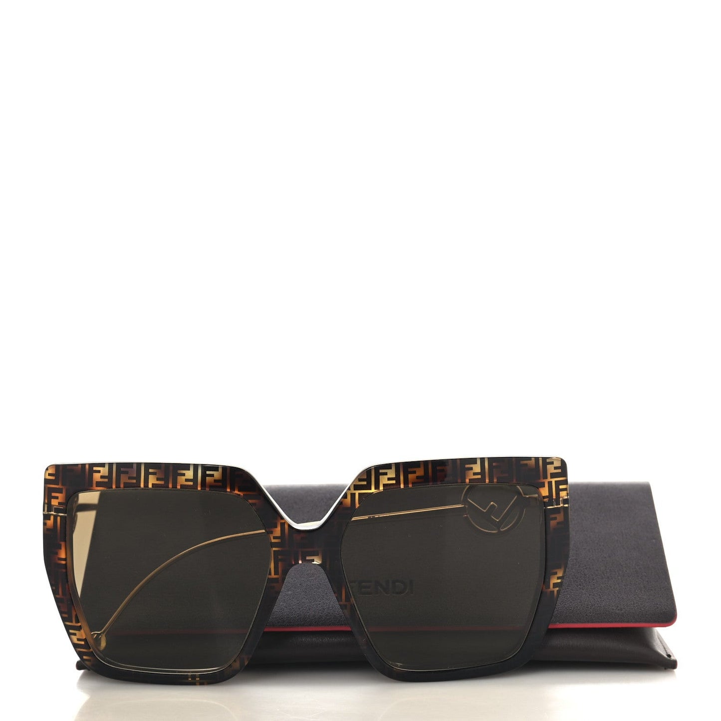 Acetate Metal F is FF Butterfly Sunglasses FF 0410/S Havana