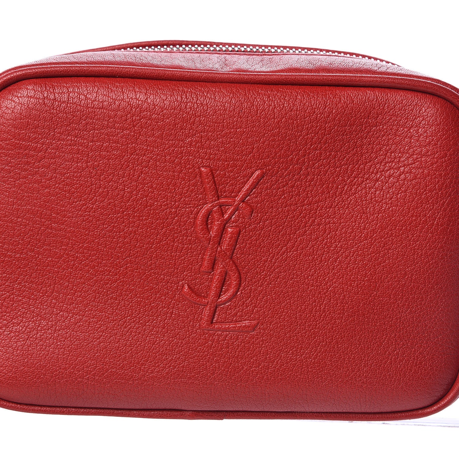 Saint Laurent Lambskin Monogram Lou Belt Bag Red 8 of 10