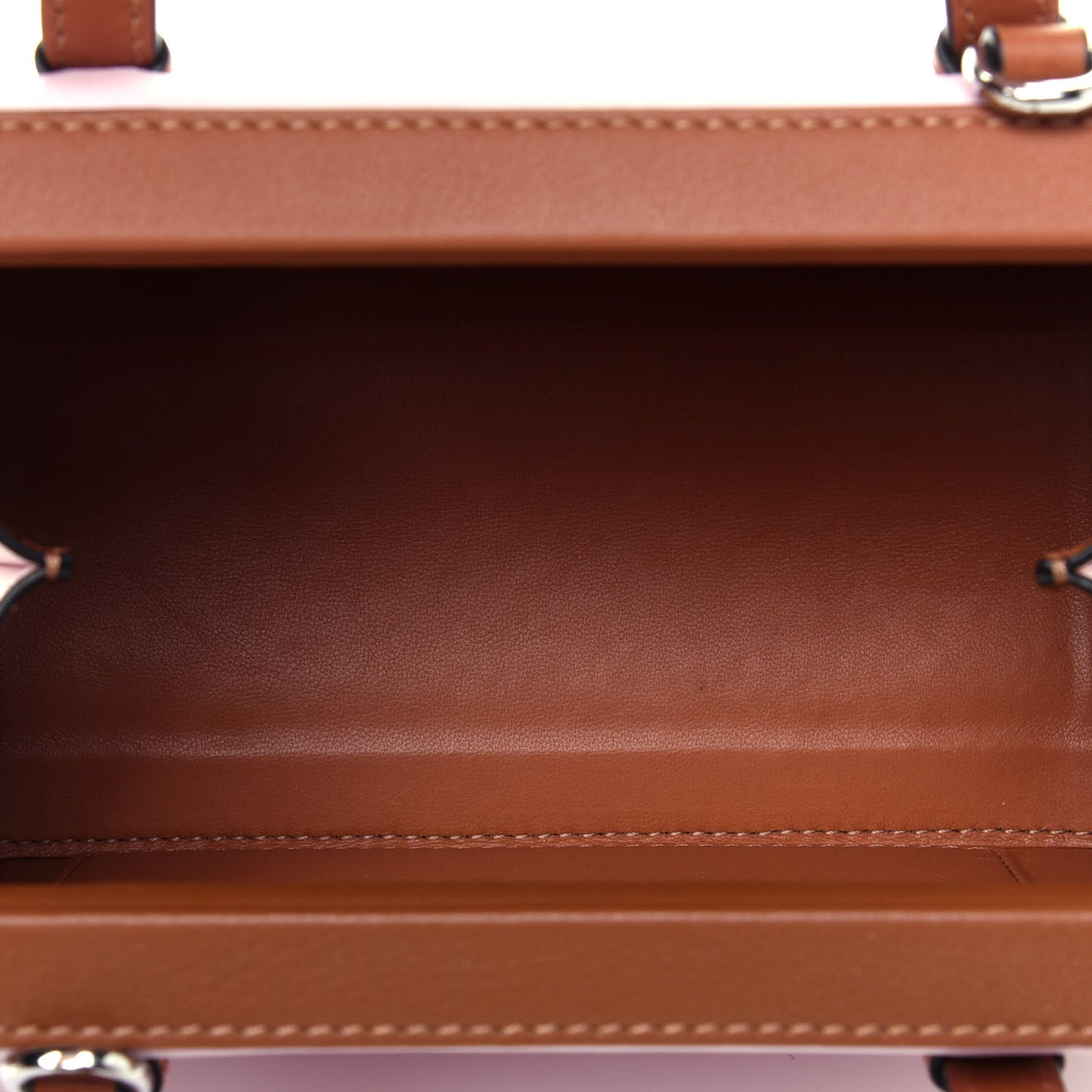 Calfskin Small Postal Bag Pastel Pink Tan