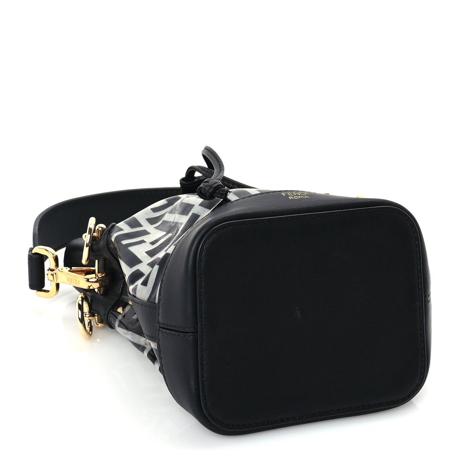 Fendi TPU FF Vitello Grace F is  Mini Mon Tresor Bucket Bag Black 3 of 8