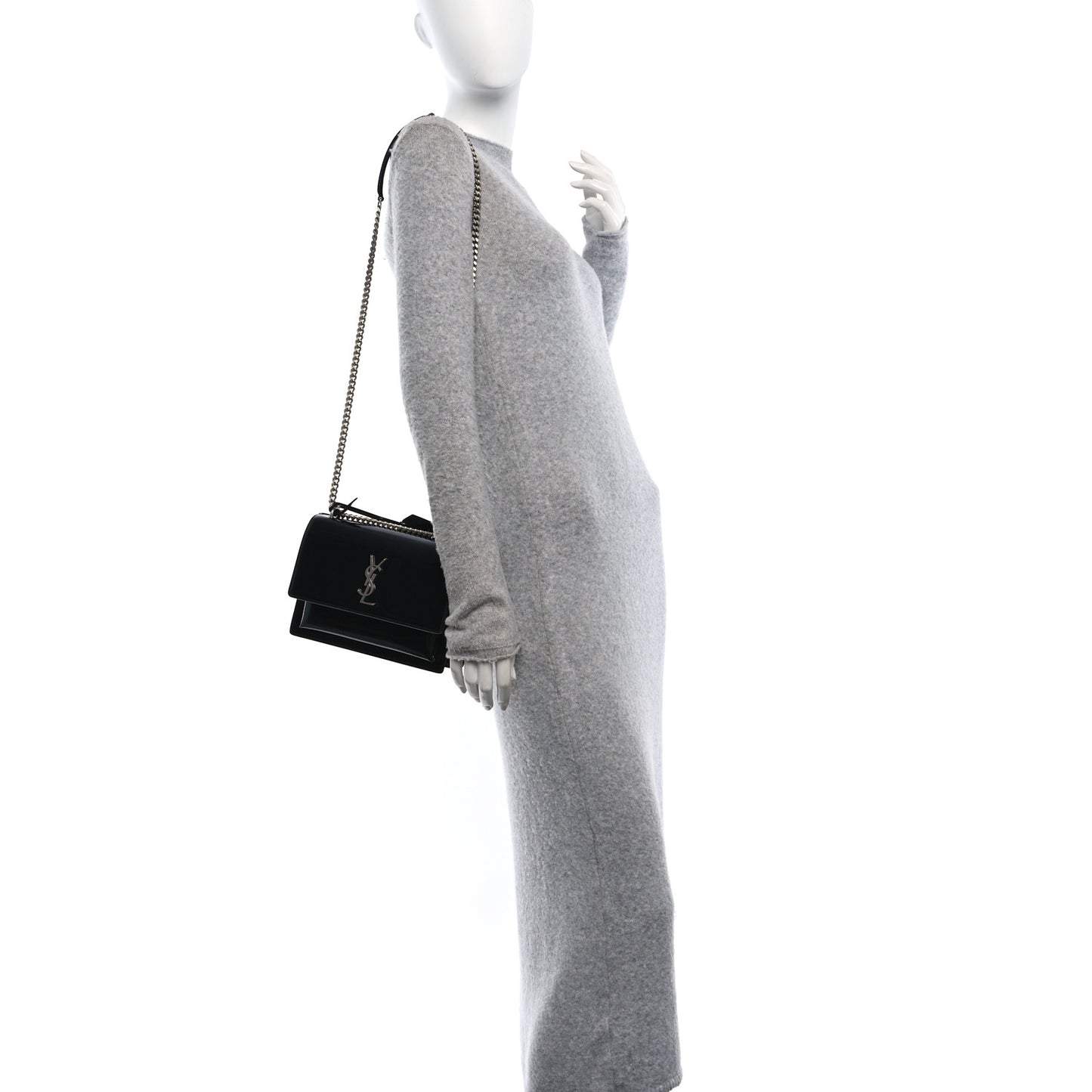 Glazed Calfskin Medium Monogram Sunset Black