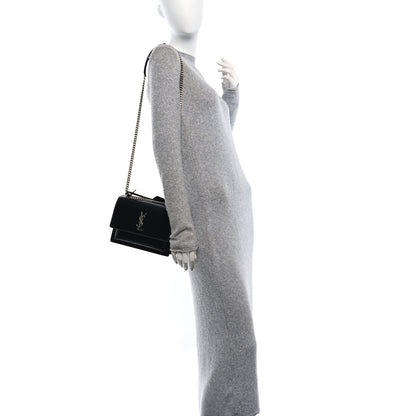 Saint Laurent Glazed Calfskin Medium Monogram Sunset Black 2 of 9