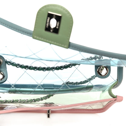 Chanel Lambskin PVC Quilted Mini Coco Splash Flap Blue Green 5 of 12