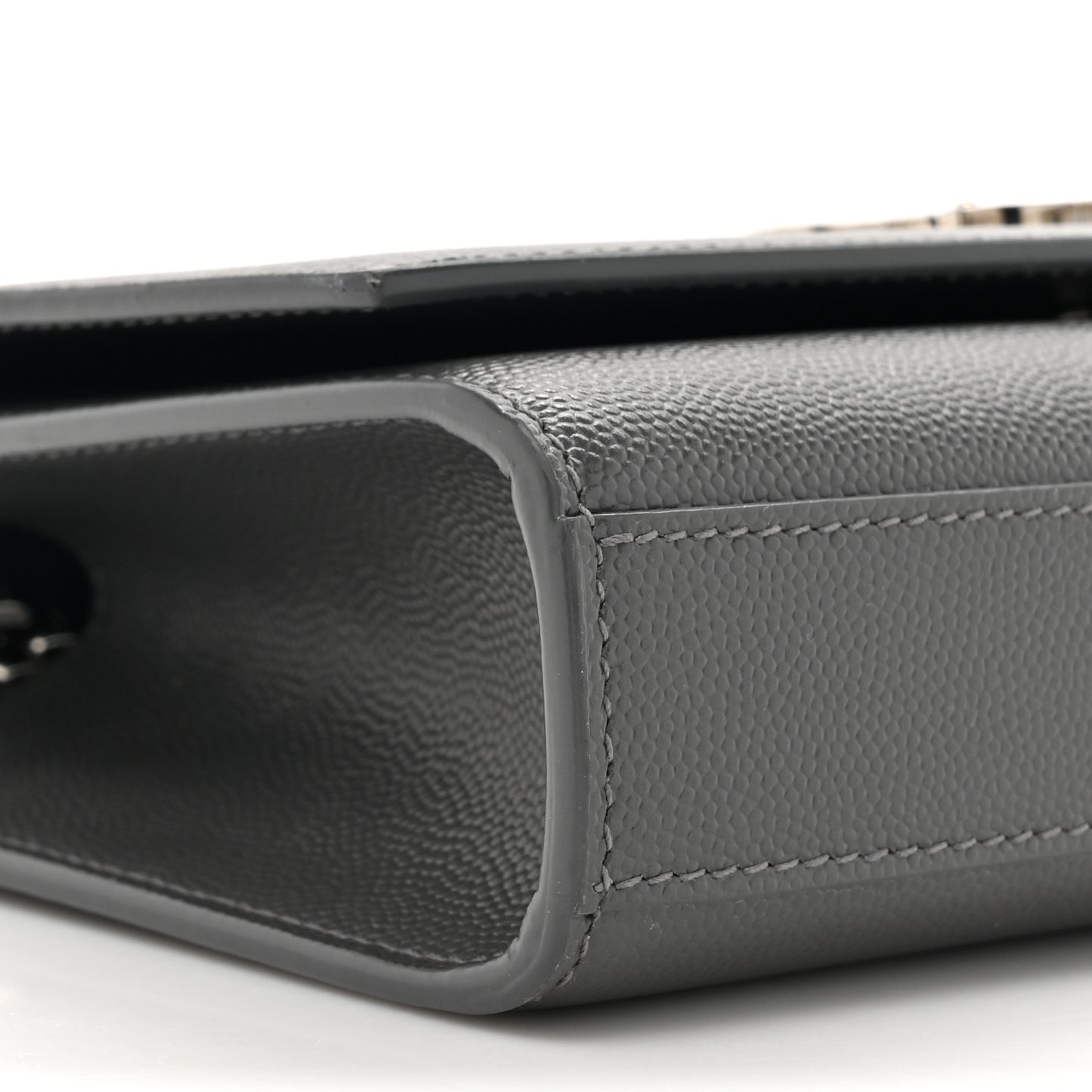 Grain De Poudre Medium Classic Monogram Kate Satchel Earth Grey